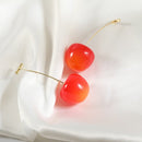 Lichte Rode Kersen Oorhangers - Reitsman Vrouwen Oorbellen