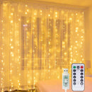LED-lichtgordijn - Decoratief Gordijn met 300 LED's - Waterdicht - 8 Modi Afstandsbediening met USB-aansluiting voor Binnen en Buiten - 3m x 3m