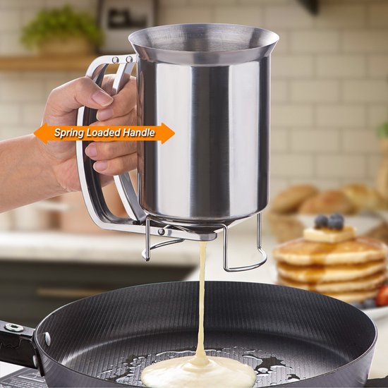 Roestvrijstalen Beslagdispenser voor Cake en Wafels