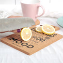 Kurken Pannenlap/Snijplank – ‘A Recipe Has No Soul’ | Decoratief & Multifunctioneel - 25,5 x 14 x 0,9 cm