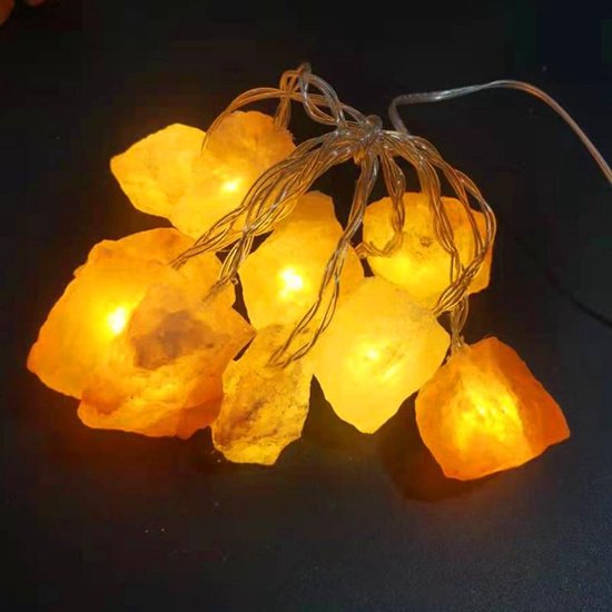 Natuurlijke Roze Himalaya Zout Crystal Rock - Led-lichtsnoer