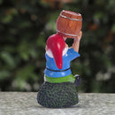 Vrolijke Tuinkabouter met Wijnvat - Weerbestendig Tuinbeeld