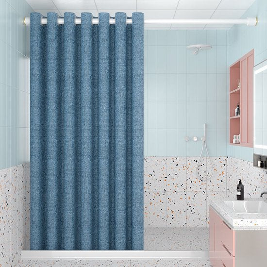 Hoogwaardig Waterdicht Douchegordijn -Verhoog de Luxe en Functionaliteit van Jouw Badkamer 180*200CM -blauw