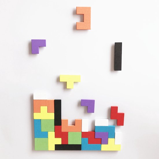 Tetris Koelkastmagneten – 40-delig Kleurrijke Puzzel