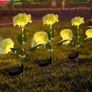 zonne-energie Hortensia Terraslamp voor Sfeervolle Buitenverlichting -Met dag en nacht sensor-IP55- 75,5 cm hoog-groen