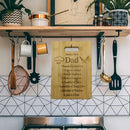 Bamboe Snij- & Serveerplank 'vaderliefde' - Duurzaam met Lasergravure - Ideaal als Borrelplank of Keuken Decor - Ophangbaar - Perfect vaderdag Geschenk - 28x22 cm