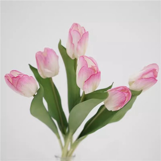 10stuks Prachtige kunst tulp-Realistische Uitstraling - Duurzaam en Onderhoudsvriendelijk-pink