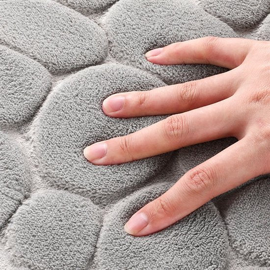 hoogwaardige badkamermat - Luxe Comfort en Veiligheid in één-Uitzonderlijke Waterabsorptie- 50*80cm- lichtgrijs
