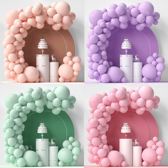 Unikorf 86-delige Macaron Ballonnenboog, Licht Perzik