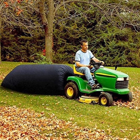 TDR - Gazontractor Bladzak, Tuinafvalzakken Waterdichte Grote Afvalzakken Gazonopruimzak- zwart 244 * 142cm