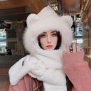 Winterse 3-in-1 Pluche Set - Muts, Sjaal & Handschoenen met