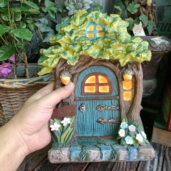 Sprookjesachtig huisnummer ornament van hars 25CM *19CM
