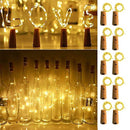 Unikorf 4x Wijnkurk Koperdraadlamp 1m met 10 LED's