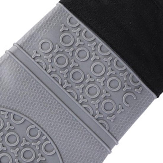 Siliconen ovenwanten 1 paars(2 stuks) met Zachte Katoenen Voering- hittebestendig tot 260 °C anti-slip lange bakhandschoenen voor koken bakken-lichtgrijs