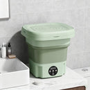 Opvouwbare mini wasmachine voor thuisgebruik, draagbare mini-opvouwbare wasmachine blauwlichtsterilisatie + grotere motor met afvoermand + afvoerslang