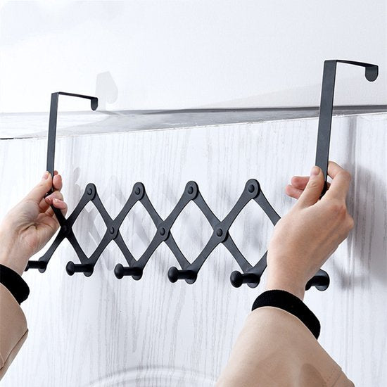 RVS Deurhaak /Kapstok met 6 haken- Deurhanger Kapstok -voor Handdoek en Kleding-zwart