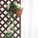 2 Stuks Klimop Slinger met grote rozen kunstbloem -2 meter lang-decoratieve slinger-Bloemenkrans-wit