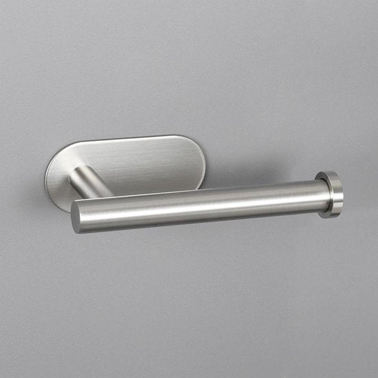 Toiletrolhouder RVS Zelfklevend - Geen Boren - Zilver