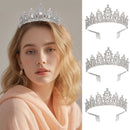 Elegante Zilver-Witte Kroon met 3A Waterdiamanten – Voor Verjaardagen, Huwelijksfeesten en Gala's
