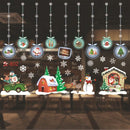 Kerst Raamstickers met Sneeuwvlokken en Kerstfiguren - Herbruikbaar en Statisch-35.5*50cm
