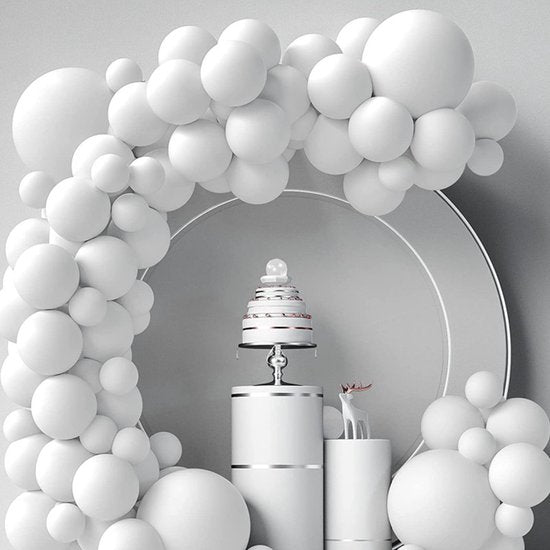 86-delige Macaron Ballonnenset -Ballonnenboog- Feest/ Party-Verjaardag-jubileum-Decoratie-wit