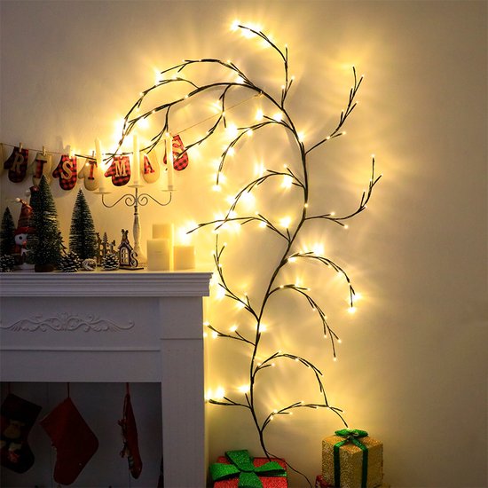 Prachtige LED Takkenrank Wandlamp -2meter lang 144 LED-lampen - Geschikt voor Binnen en Buiten - 8 Verlichtingsmodi