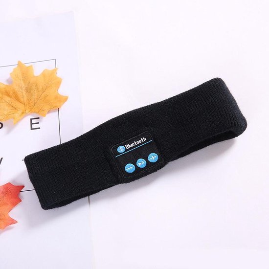 TDR - Sport hoofdband met Bluetooth - Geïntegreerde afneembare speakers (koptelefoon functie) - Oplaadbaar via USB - Afspelen Muziek - Bellen - Zwart