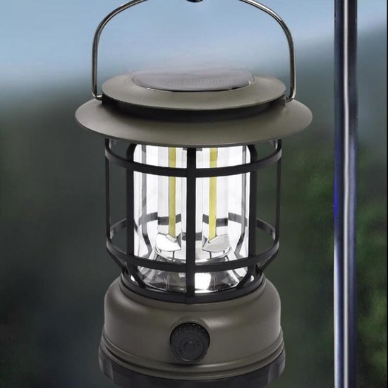 Compacte kampeerlamp met powerbank, dimbaar, waterdicht, USB