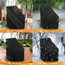 TDR - Waterdichte Stoelhoes - Tuinstoel hoes - Voor buiten  in de tuin, balkon of terras -  Regen- En Sneeuwbeschermingshoes - 64 x 64 x 120/70 CM - Zwart