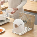 Verstelbaar RVS Pannenrek - Keukenorganizer - Wit