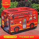 TDR Kinder Auto Tent Brandweerwagen - Opvouwbaar 112x70x75CM