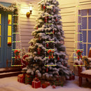 1,7m LED Kerstladder met Klimmende Kerstman –Kerstboomdecoratie-Warm Wit Kerstverlichting- USB, 8 Lichtmodi, Waterdicht IP65 voor Binnen & Buiten