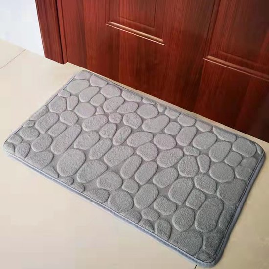 hoogwaardige badkamermat - Luxe Comfort en Veiligheid in één-Uitzonderlijke Waterabsorptie- 50*80cm- lichtgrijs