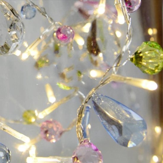 LED Lichtsnoer met kristallen kralen - 10 lampjes 1.5m