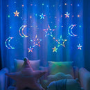 Sterrenhemel - Lichtketting met maan en sterren versiering -