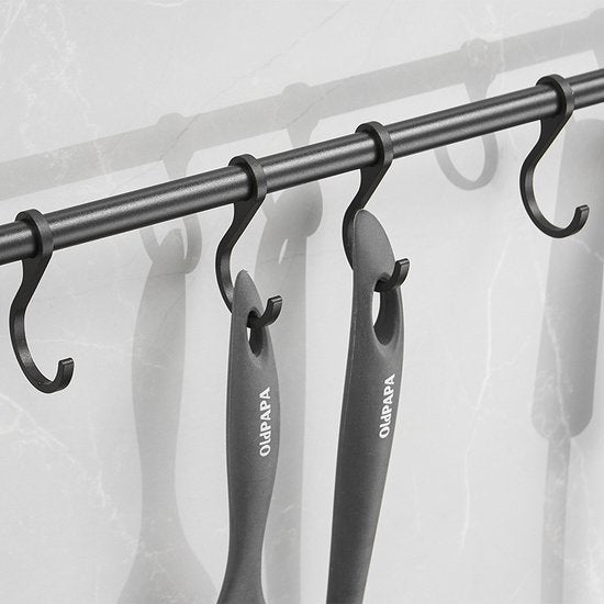 Ruimtebesparende Keukengerei Wandbeugel 40CM - Zwart