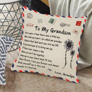 TDR - Sierkussensloop - 45x45 cm  - leuk als cadeau voor grootvader naar kleinzoon -  "To my grandson"