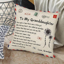 TDR - Sierkussensloop - 45x45 cm  - leuk als cadeau voor grootvader naar kleindochter -  "To my granddaugher"