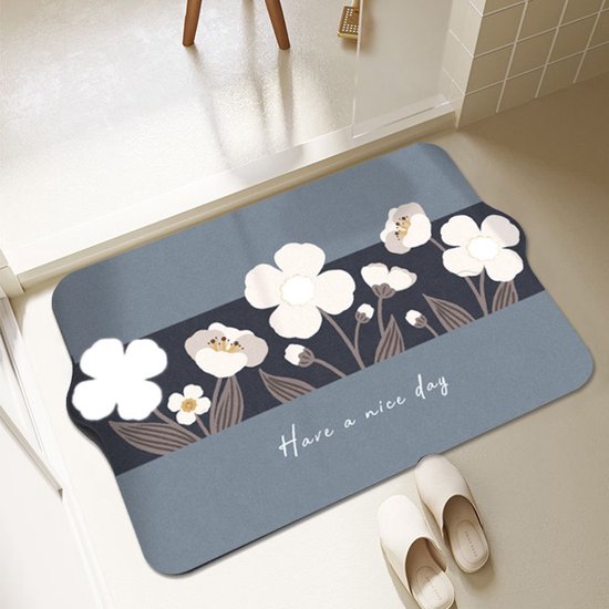 Luxe Bloemen Badmat - Antislip en Absorberend - 50x80cm
