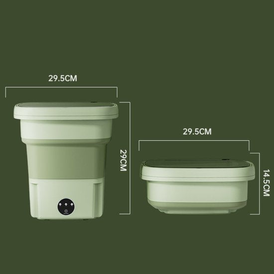 Opvouwbare mini wasmachine voor thuisgebruik, draagbare mini-opvouwbare wasmachine blauwlichtsterilisatie + grotere motor met afvoermand + afvoerslang