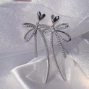 Reitsman vlinder oorbellen met zirkonia voor elke gelegenhei