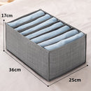 Merkloos TDR opbergdoos 7 vakken donkergrijs 36x25x17