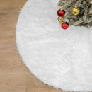 TDR - Duurzame Pailletten Geborduurde Kerstboom Rok - 122cm, Wit - Een Feestelijke Toevoeging aan Je Kerstdecoratie