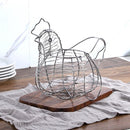 Luxe Kippen-Eiermand - Stijlvol en Ruimtebesparend - Hoogwaardig IJzer - Zilver - 32x26cm
