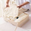 9 delige reisopbergtassenset-Packing Cubes-Bagage organizers- Duurzaamheid en Stijlvol Reizen-ivoorwit