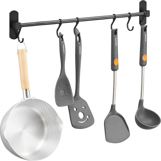 Ruimtebesparende Keukengerei Wandbeugel 40CM - Zwart