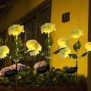 zonne-energie Hortensia Terraslamp voor Sfeervolle Buitenverlichting -Met dag en nacht sensor-IP55- 75,5 cm hoog-groen