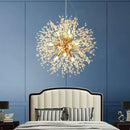 Xtraworks - Vuurwerk / Paardenbloem Kroonluchter - Goudkleurig - 50cm - Inclusief lamp peertjes / gloelampen