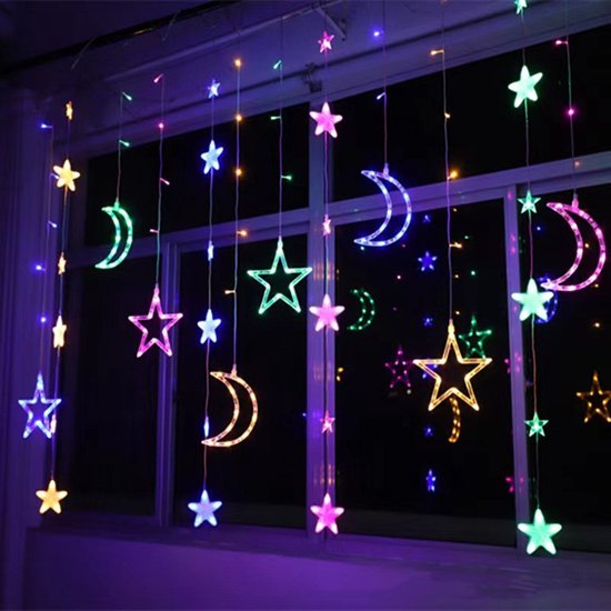 Sterrenhemel - Lichtketting met maan en sterren versiering -
