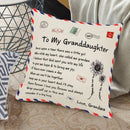 TDR -Sierkussensloop - 45x45 cm  - leuk als cadeau voor grootmoeder naar kleindochter -  "To my granddaugher"